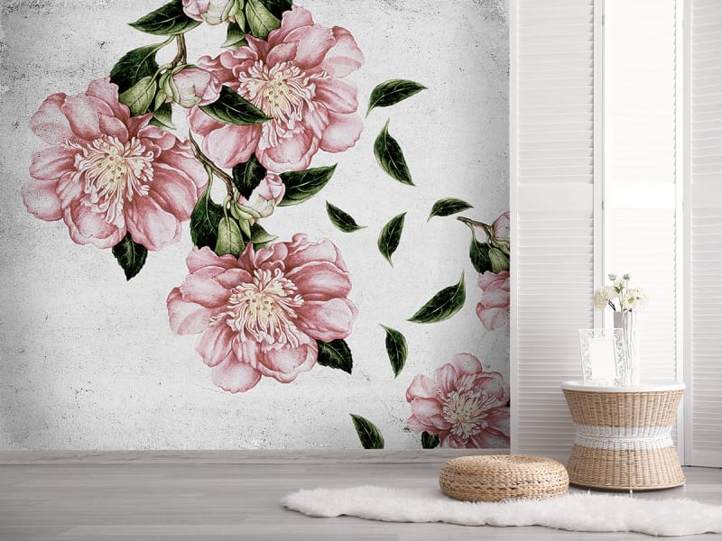 Fototapeta Luxuriöse rosa Blüten на відкритій стіні
