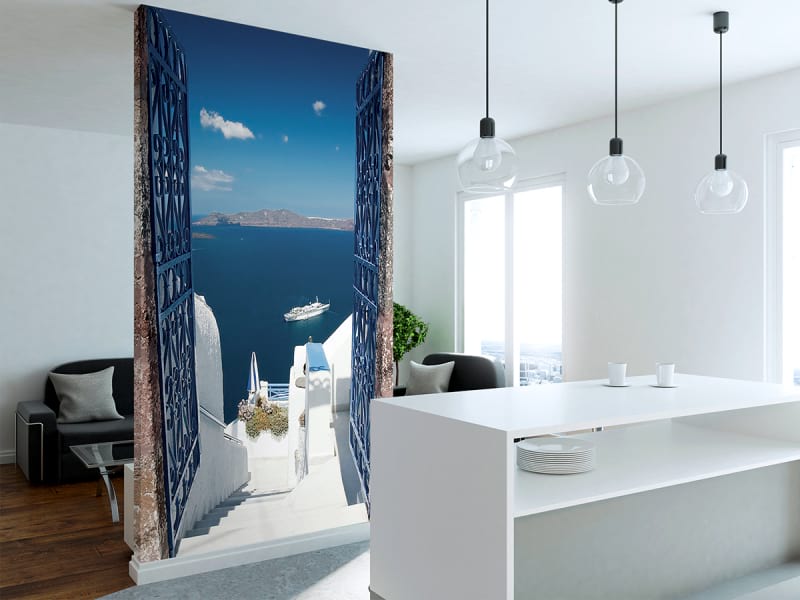 Fototapeta Tor zum Meer we wnętrzu kuchni