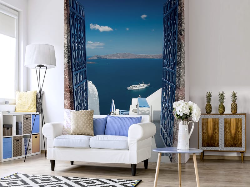 Fototapeta Tor zum Meer we wnętrzu salonu