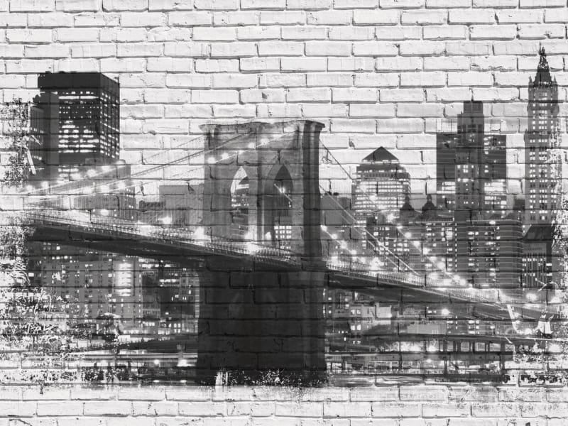 Fototapeta Brücke auf einer Mauer