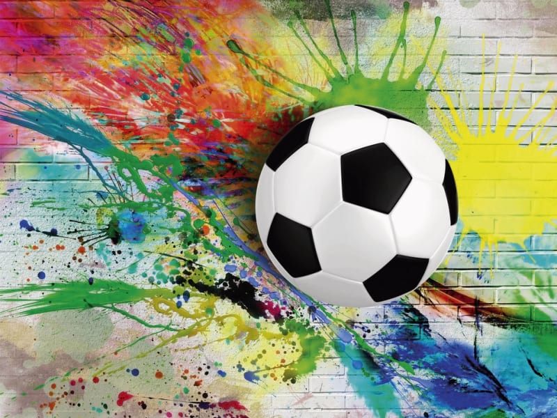 Fototapeta Fußball und Farben