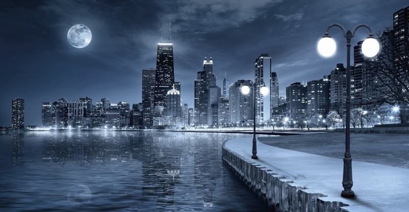 Fototapeta Nacht Chicago