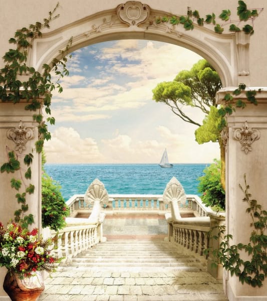 Fototapeta Bogen mit Zugang zum Meer