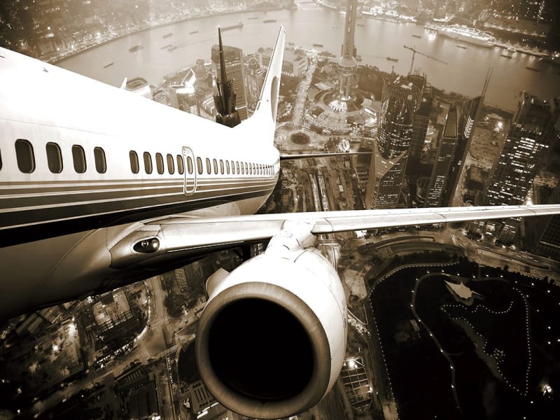 Fototapeta Flugzeugflügel