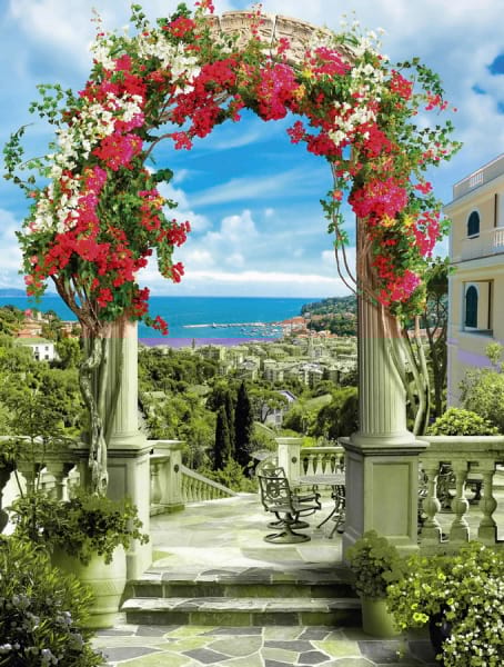 Fototapeta Anmutiger Bogen in Blumen
