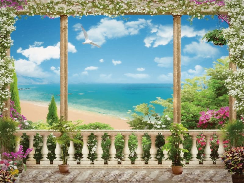 Fototapeta Ausgang zum Balkon