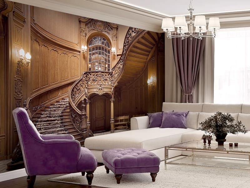 Fototapeta Anmutige Treppe we wnętrzu salonu