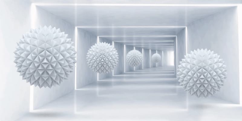 Fototapeta Kugeln im Tunnel