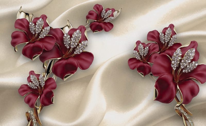 Fototapeta Blumen in Diamanten