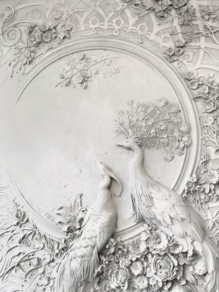 Fototapeta Pfauen-Basrelief