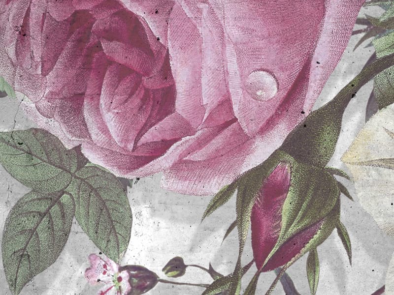 Fototapeta Zeichnung eines Blumenarrangements fragment # 1