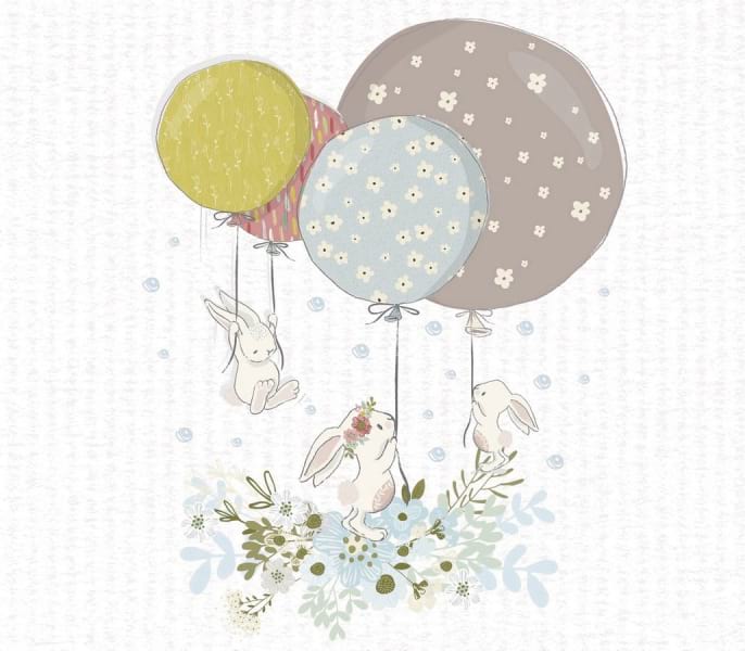Fototapeta Hasen auf Luftballons