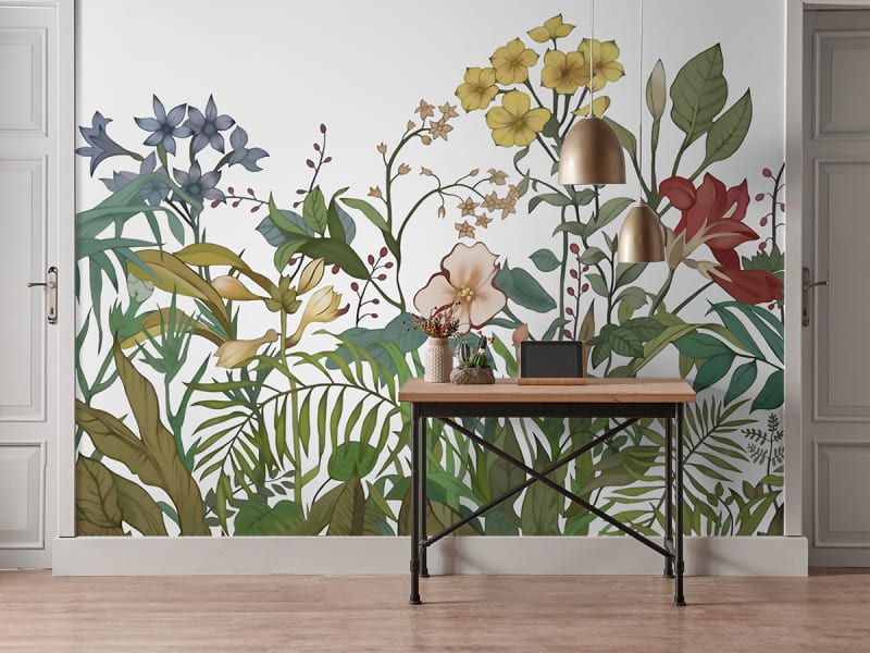 Fototapeta Unbefleckte Wildblumen we wnętrzu przedpokoju