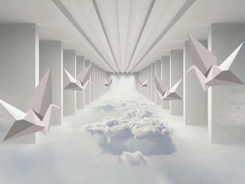 Fototapeta Tunnel über den Wolken
