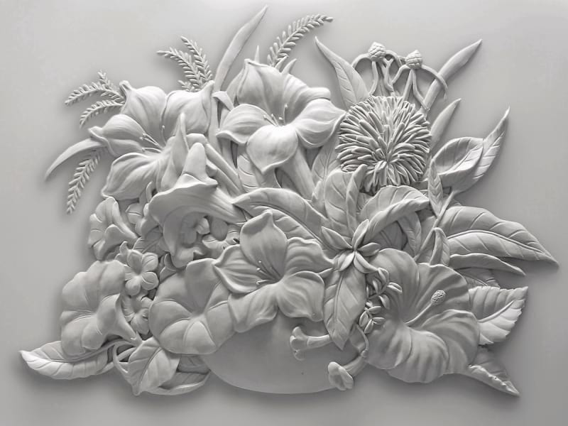 Fototapeta Flachreliefblumen