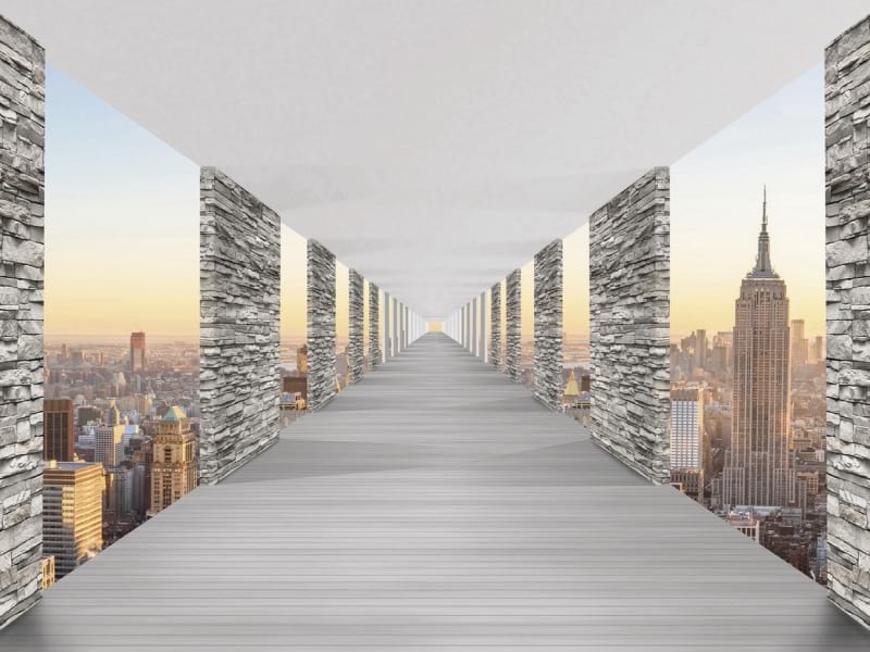 Fototapeta Tunnel über der Stadt