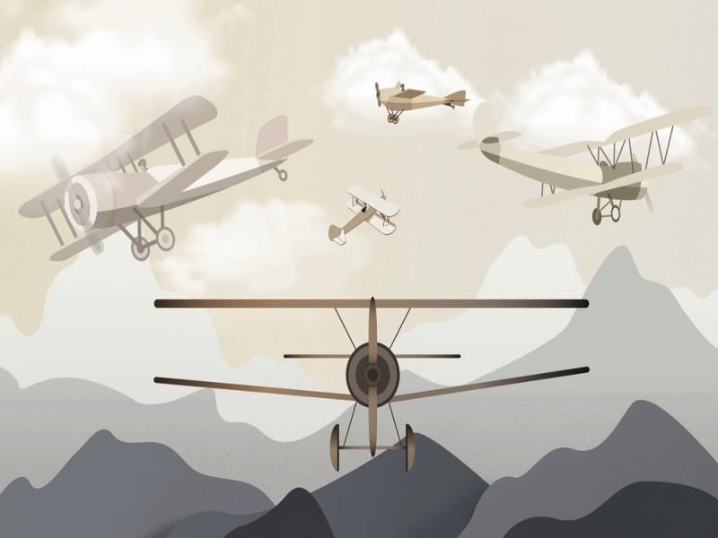 Fototapeta Flugzeuge am Himmel