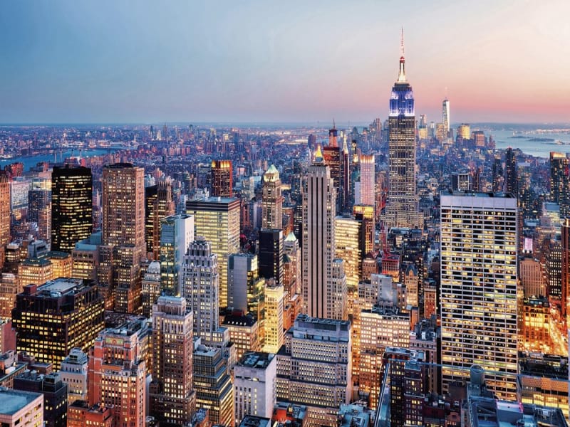Fototapeta New York bei Nacht