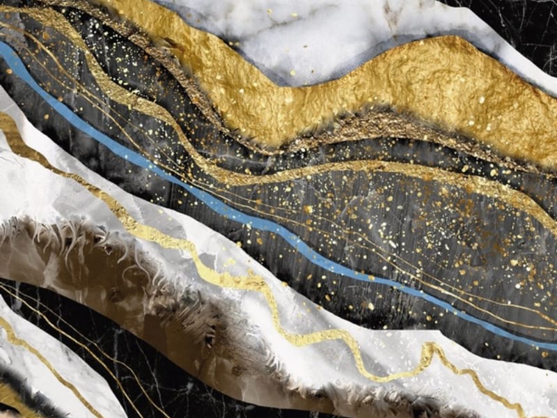 Fototapeta Marmor mit Goldadern