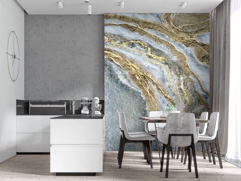 Fototapeta Goldene Wellen we wnętrzu kuchni