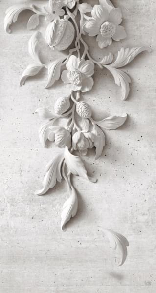 Fototapeta Steinblumen-Basrelief