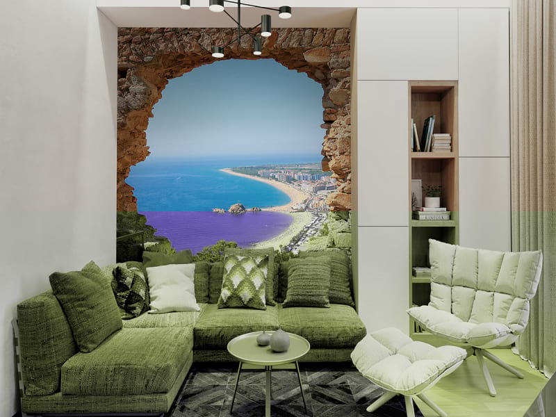 Fototapeta Spanien Blanes we wnętrzu salonu