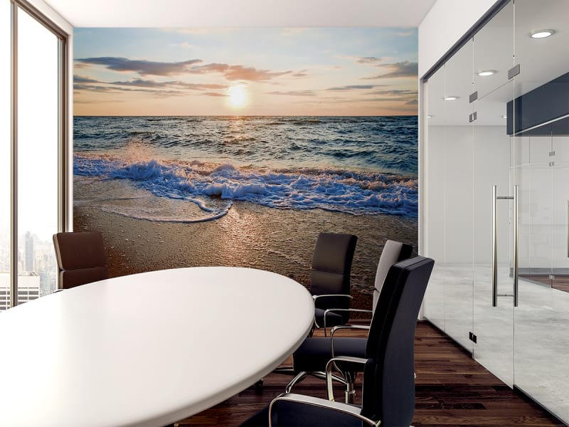 Fototapeta Abendlicher Strand we wnętrzu biura