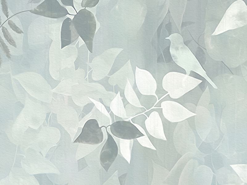Fototapeta Kleine hellgrüne Blätter fragment # 1