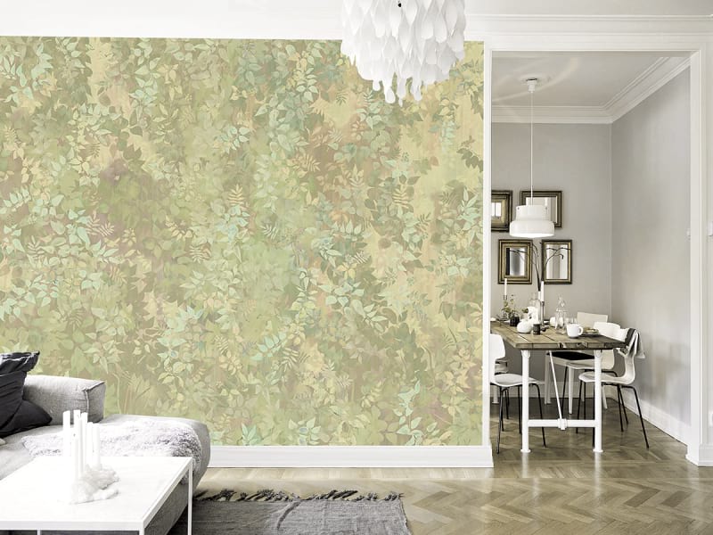 Fototapeta Kleine Herbstblätter we wnętrzu salonu