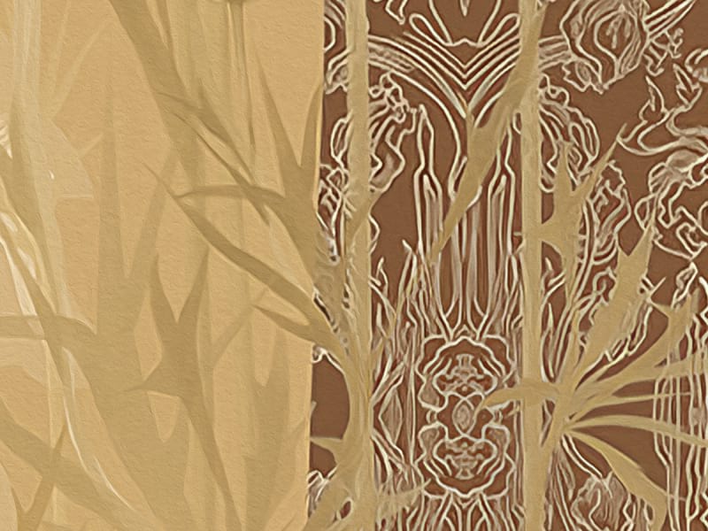 Fototapeta Pfauen im goldenen Wald fragment #2