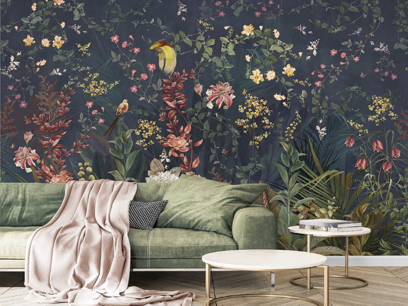 Fototapeta Märchenhafte Blumen we wnętrzu salonu