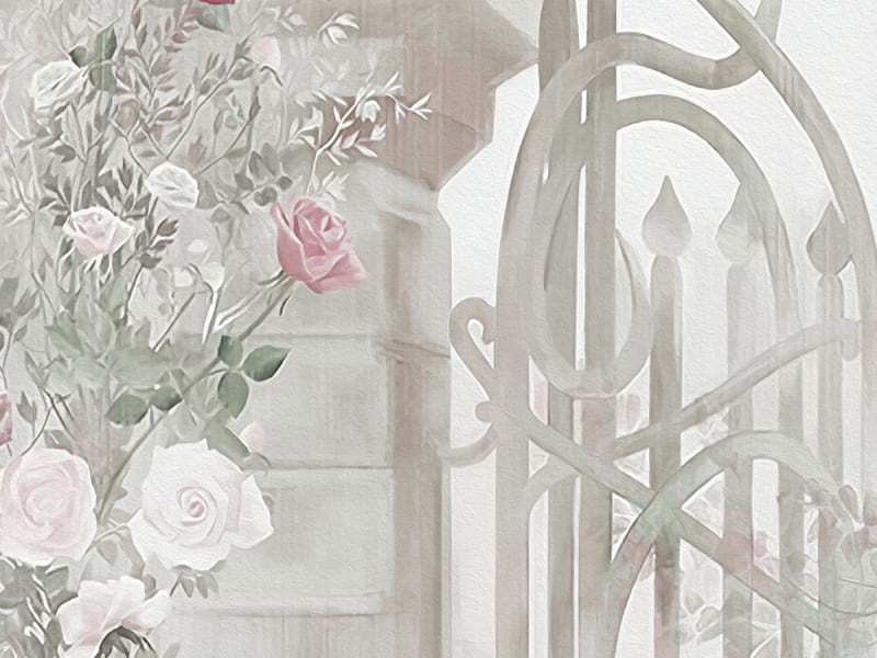 Fototapeta Bogen und Blüte im Garten fragment # 1