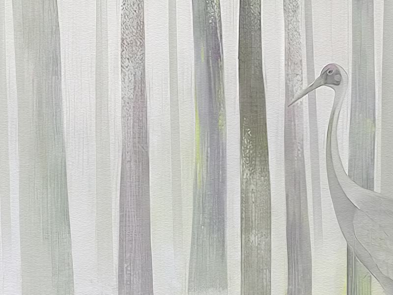 Fototapeta Frühlingswald im Nebel fragment # 1