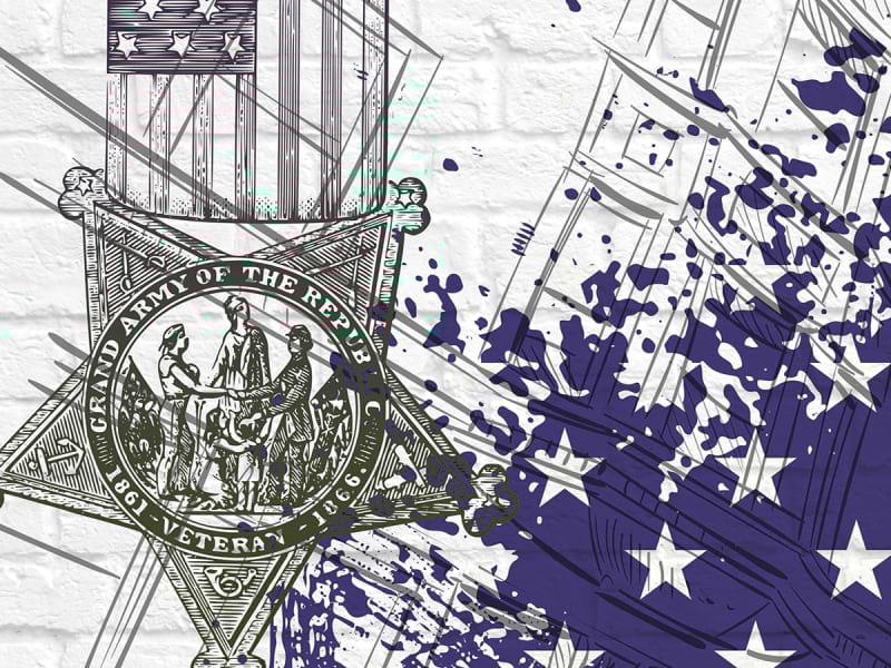 Fototapeta Amerikanische Flagge fragment #2