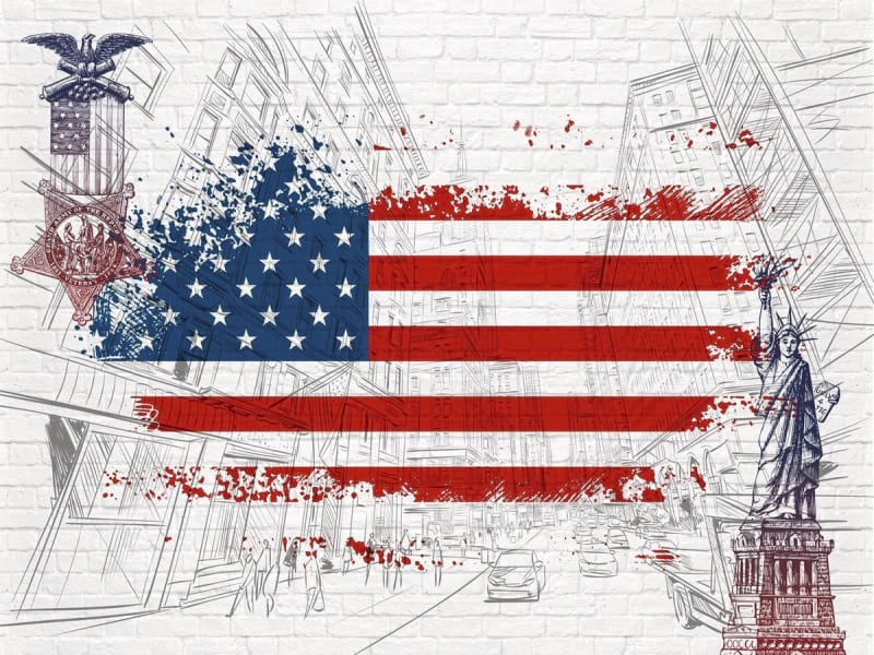 Fototapeta Amerikanische Flagge