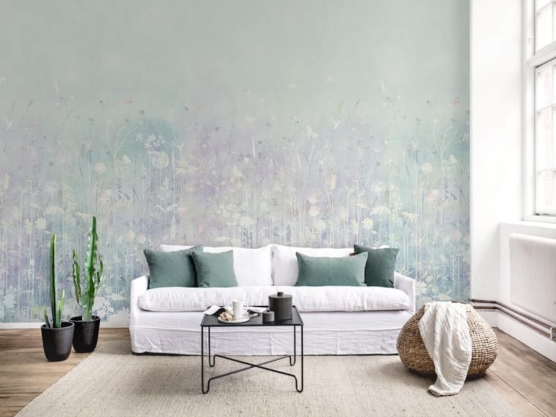 Fototapeta Wildblumen zeichnen we wnętrzu salonu