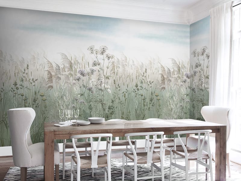 Fototapeta Feld voller Blumen we wnętrzu kuchni