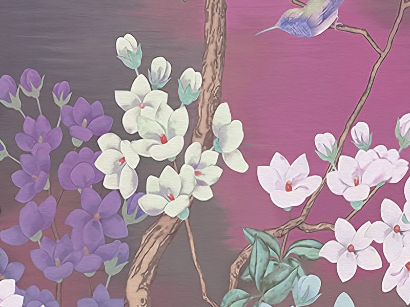 Fototapeta Blüte und Pfau fragment #2