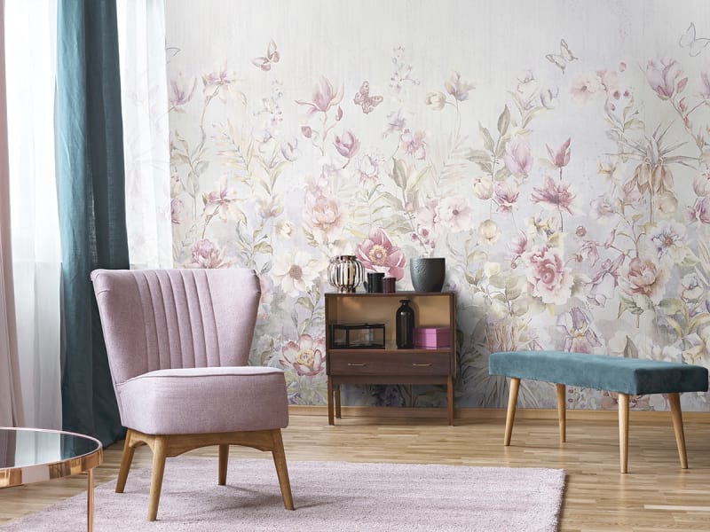 Fototapeta Magische Wildblumen we wnętrzu salonu