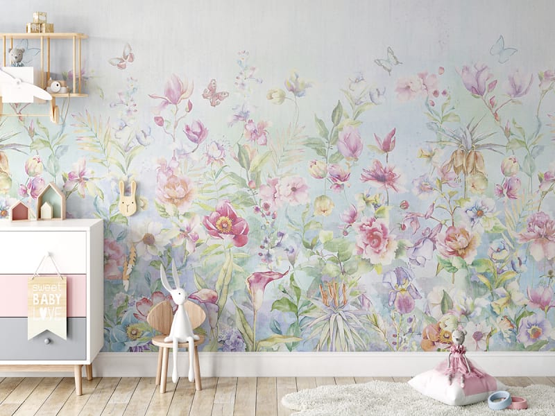 Fototapeta Frühlingswildblumen we wnętrzu pokoju dziecka