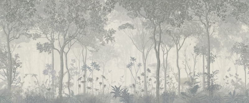 Fototapeta Morgen in einem nebligen Wald