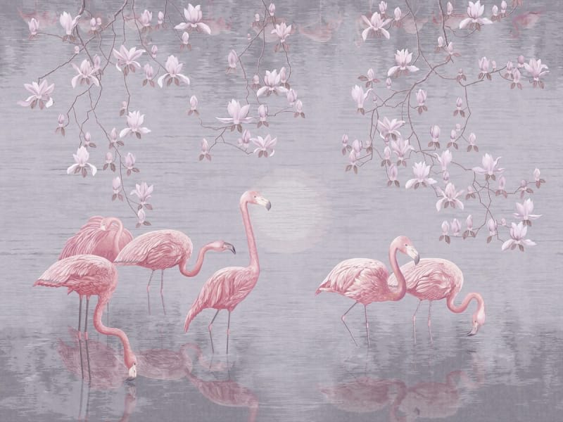 Fototapeta Flamingo am Teich