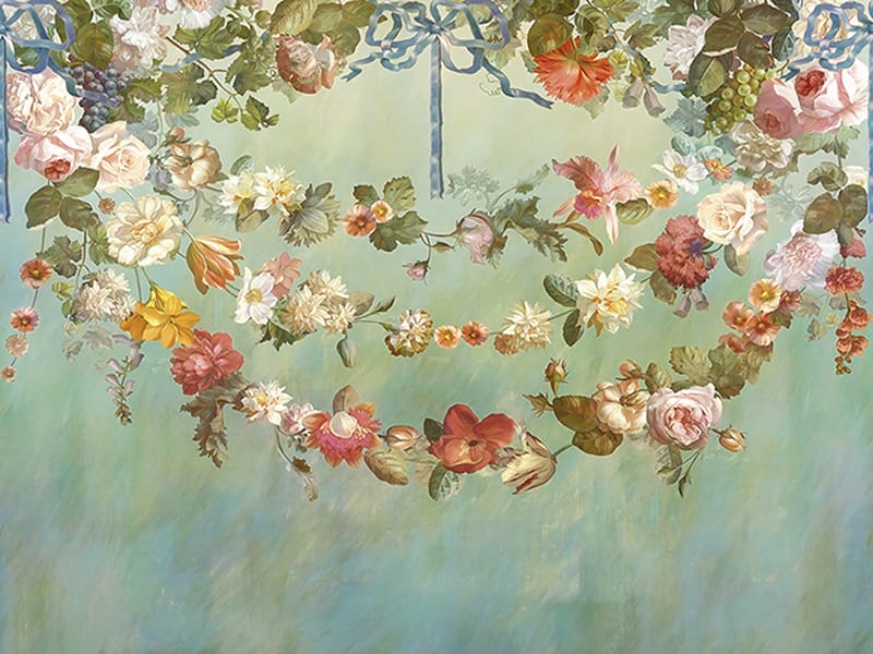 Fototapeta Girlanden aus Blumen