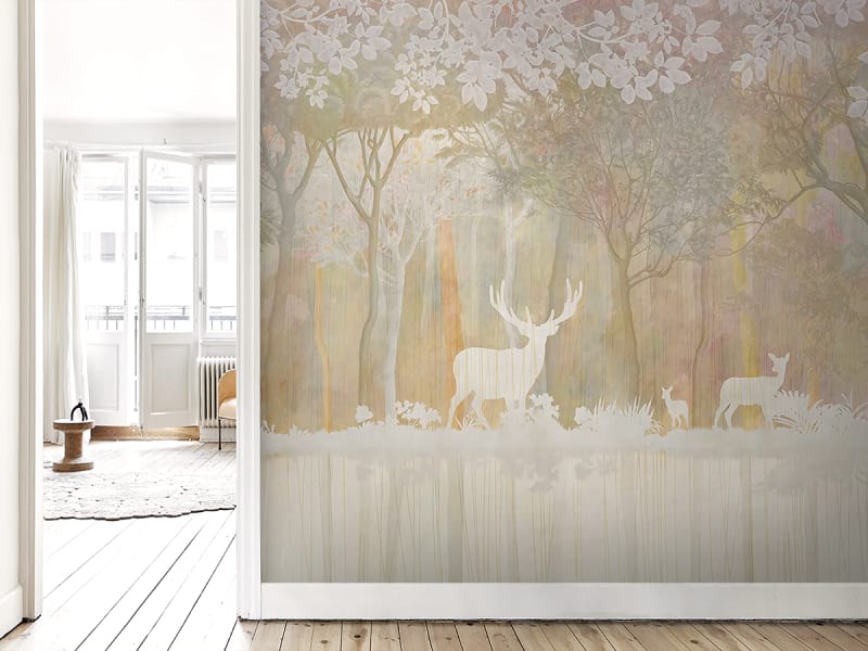 Fototapeta Malerischer Herbstwald we wnętrzu przedpokoju