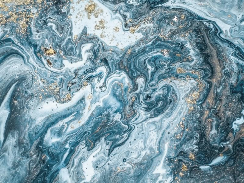Fototapeta Blaue Farben und Gold