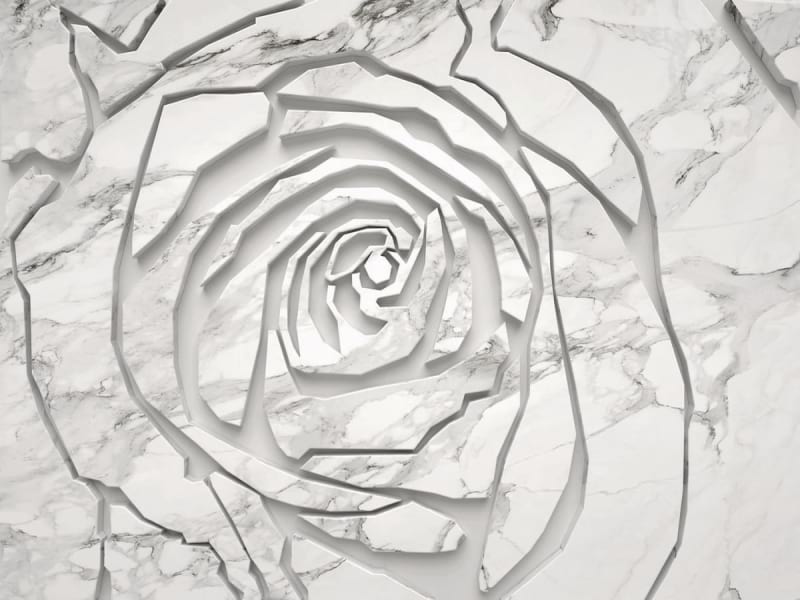 Fototapeta Reliefrose auf Marmor