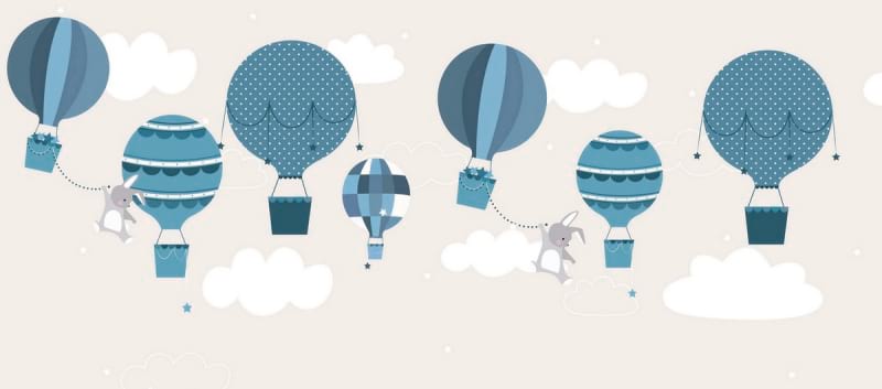 Fototapeta Hasen und Luftballons