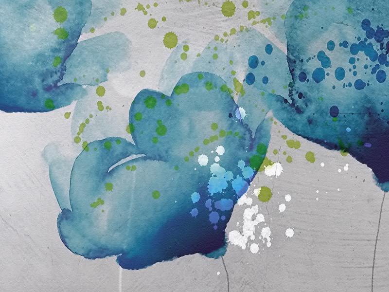Fototapeta Leuchtend blaue Blüten fragment # 1
