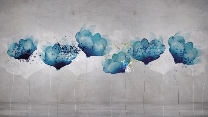 Fototapeta Leuchtend blaue Blüten