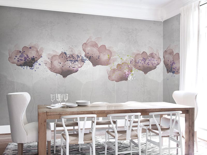 Fototapeta Blassrosa Blüten we wnętrzu kuchni